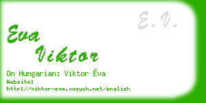 eva viktor business card