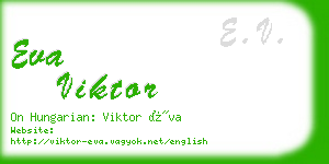 eva viktor business card